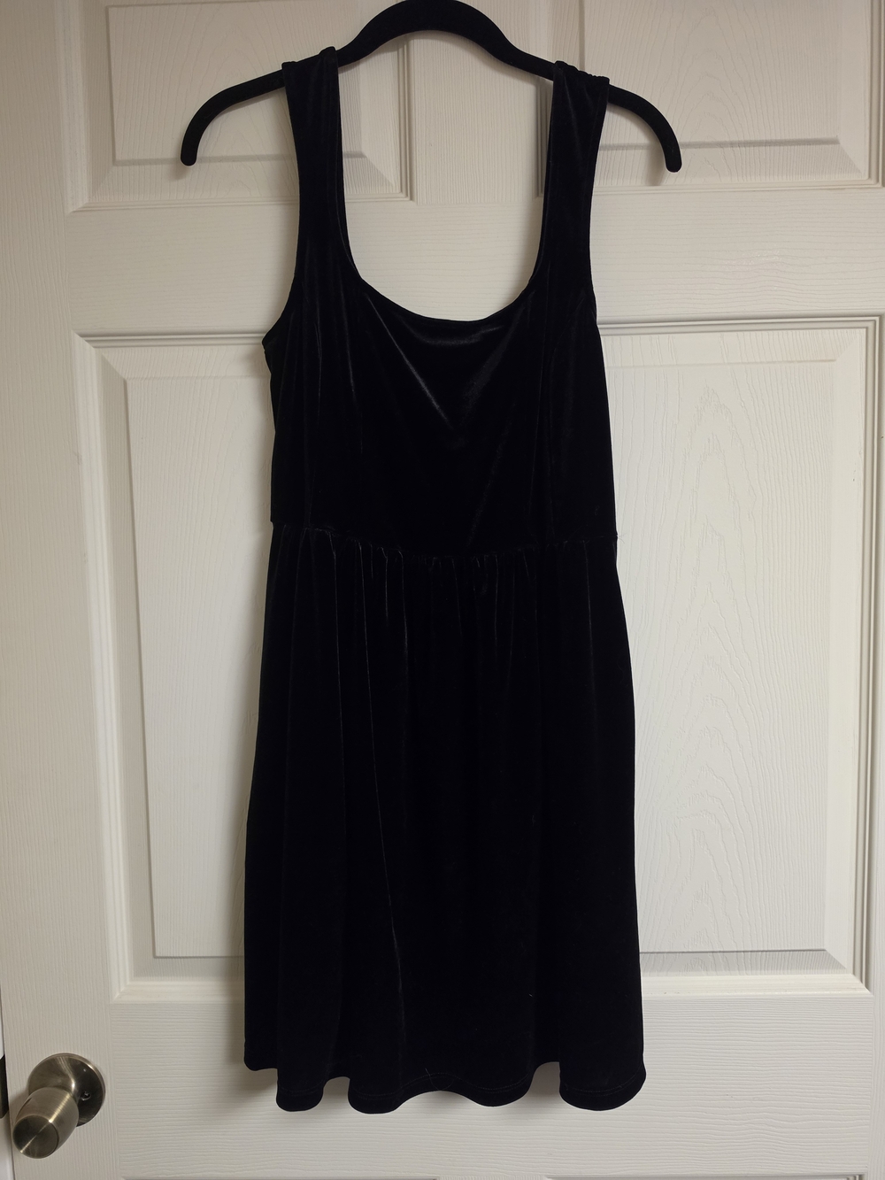 Old Navy Black Velvet Scoop-Neck Dress